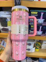 🌸 Stanley Floral 40oz Insulated Quencher Tumbler with Handle & Straw – Ibiza Sunset Edition