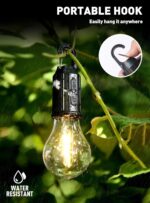 CELEORIS Camping Bulb with 3 Modes Hanging Tent Light Bulb with Hook Night Lamp (6 cm, Multicolor)