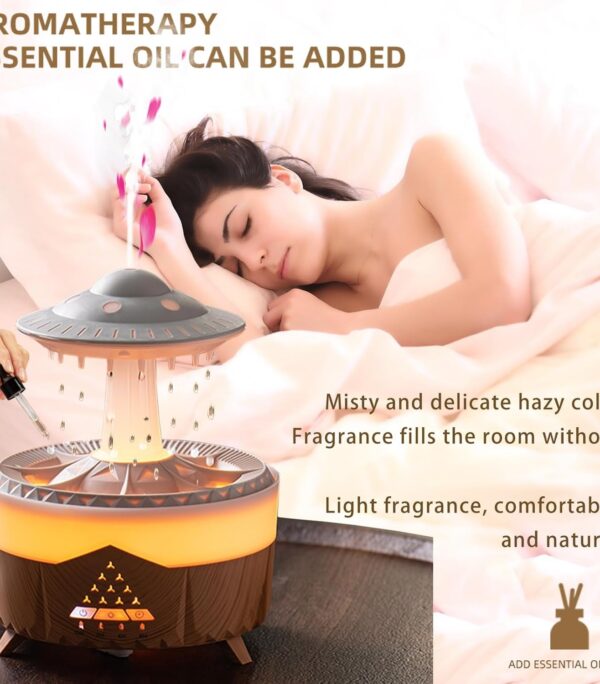 300ML Wireless Rain Cloud Humidifier & Aroma Diffuser