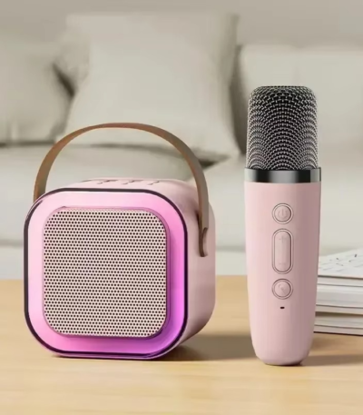 K12 Wireless Karaoke Microphone with RGB Speaker (Single / Double Mic)