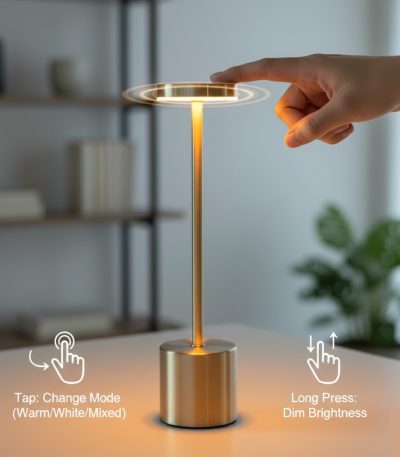 Retro Metal LED Night Lamp – USB